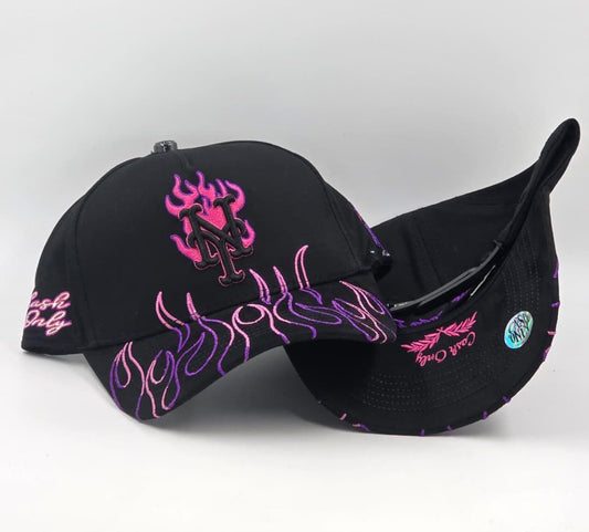 GORRA CASH ONLY NEW YORK FLAMES PURPLE EDITION LIMITED